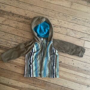 Tea collection striped hoodie size 12-18mo